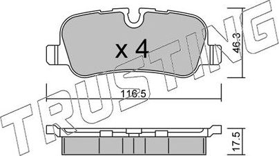 Тормозные колодки Trusting. Артикул 710.0