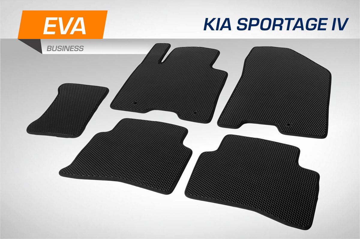 Коврики AutoFlex EVA (ЭВА, ЕВА) Business для салона Kia Sportage IV поколение 2016-2022. Артикул 3280201