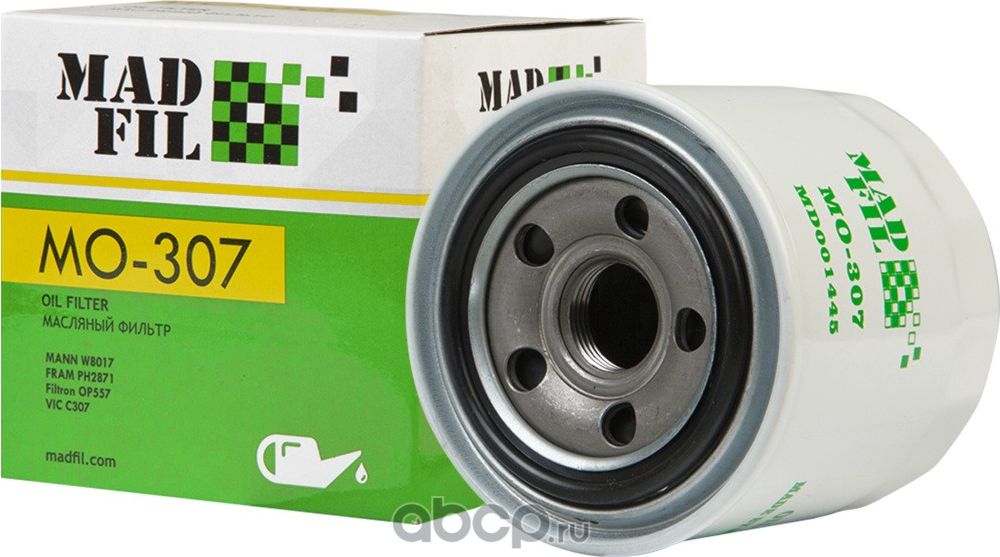 ФИЛЬТР МАСЛЯНЫЙ MITSUBISHI COLT, LANCER, OUTLANDE (Madfil). Артикул MO307