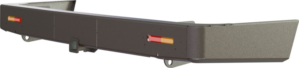 Бампер силовой задний STC для Toyota Land Cruiser 200 2008-2015 с квадратом под фаркоп и дублирующими фонарями. Артикул STC-TLC200/08-BR-L1