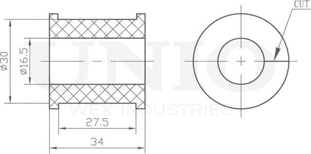 Втулка стабилизатора (Unio). Артикул RMP-10177