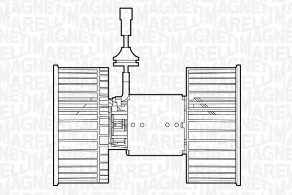 Вентилятор, мотор печки (отопителя) салона Magneti Marelli. Артикул 069412534010
