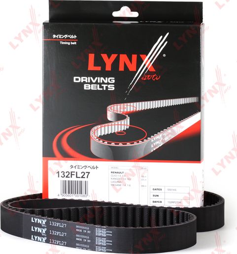 Ремень ГРМ LYNXauto для Nissan Kubistar X76 2003-2026. Артикул 132FL27