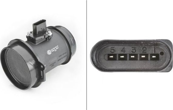 Датчик массового расхода воздуха (ДМРВ) Hella. Артикул 8ET 009 142-791