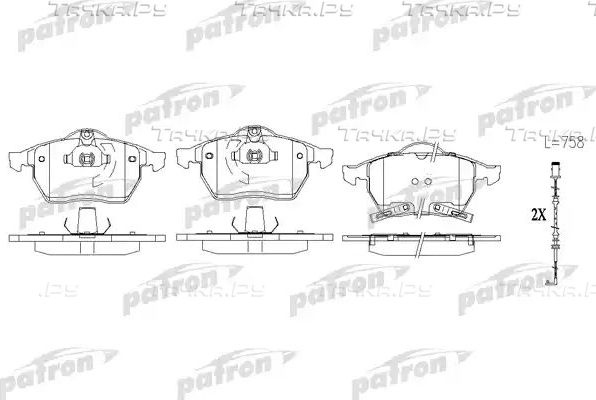 Тормозные колодки Patron передние для Opel Astra G 2000-2005. Артикул PBP1535