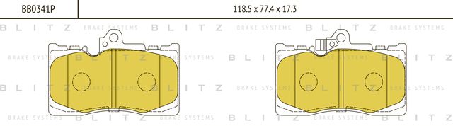 Колодки тормозные LEXUS GS 05- перед. (Blitz). Артикул BB0341P