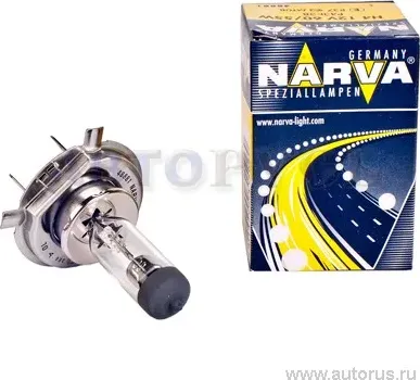 Лампа автомобил.H4 12V-60/55W (P43t) (Narva). Артикул 48881