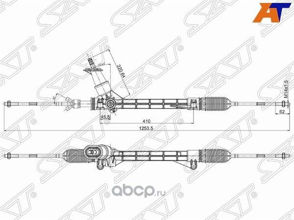 РЕЙКА РУЛЕВАЯ VW POLO 10- (SAT). Артикул ST6RU423057K