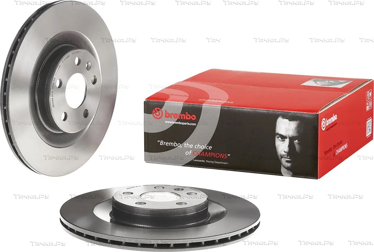 Тормозной диск Brembo PRIME LINE - UV Coated задний для Volvo XC60 II 2017-2026. Артикул 09.C938.11