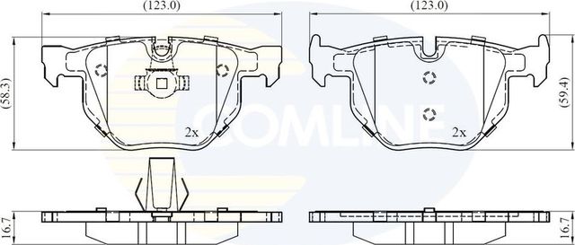 Тормозные колодки Comline Comline. Артикул CBP06001