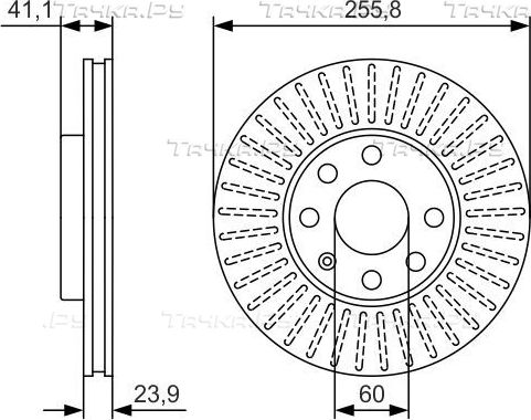 Тормозной диск Bosch передний для Opel Astra G 1998-2009. Артикул 0 986 479 R76