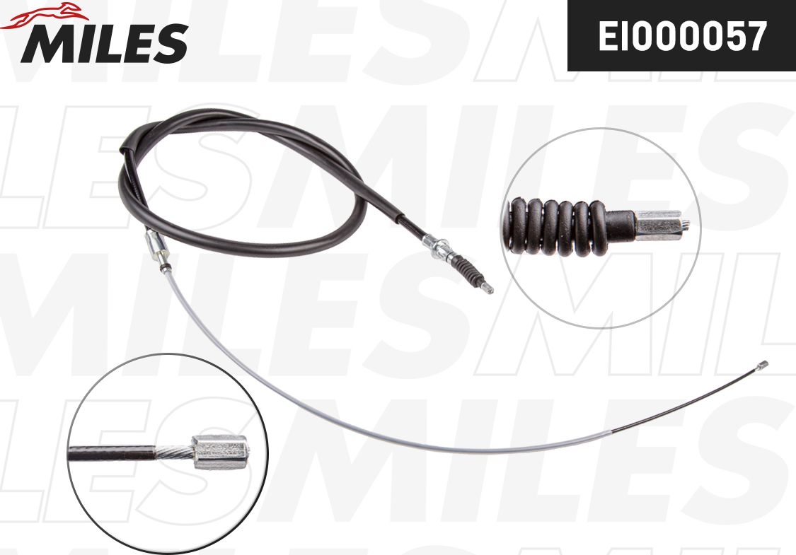 Трос ручника (тросик ручного тормоза) Miles. Артикул EI000057