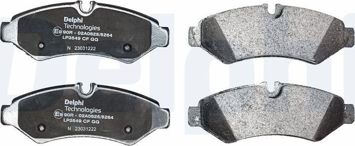 Тормозные колодки Delphi (Low-Metallic). Артикул LP3549