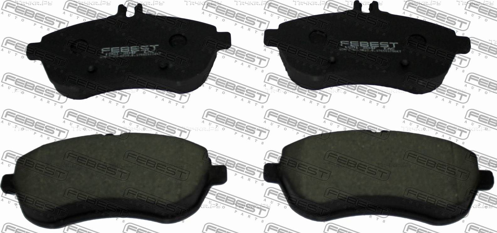 Тормозные колодки Febest. Артикул 1601-204F