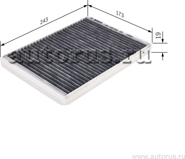Фильтр салона BOSCH 1987435553 R5553 ФИЛЬТР САЛОНА С АКТИВИРОВАННЫМ УГЛЕМ R5553. Артикул 1987435553