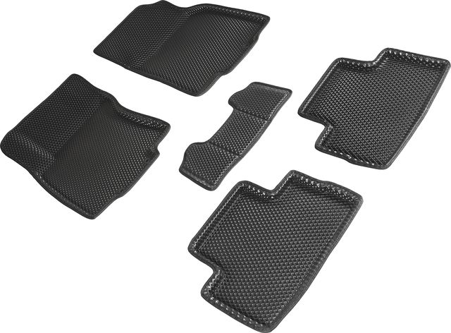 Коврики Seintex 3D EVA Ромб для салона Nissan Qashqai II (Российская сборка) 2015-2026 ЧЕРНЫЕ. Артикул 95210