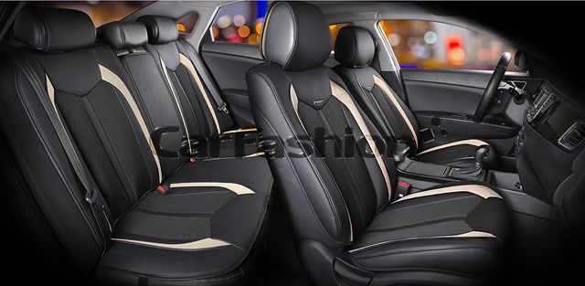 Накидки универсальные CarFashion Urban Plus для авто, цвет Черный/Черный/Бежевый. Артикул 22373
