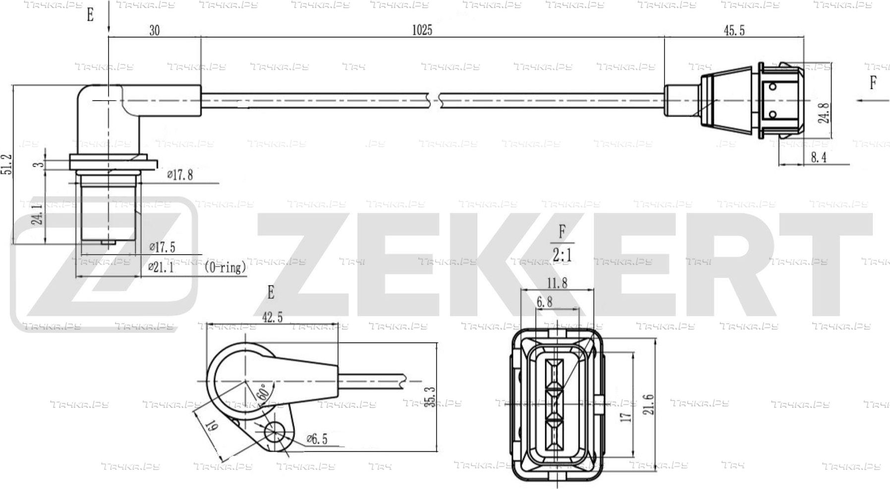 Датчик положения коленвала Zekkert для Opel Frontera B 1998-2004. Артикул SE-4071