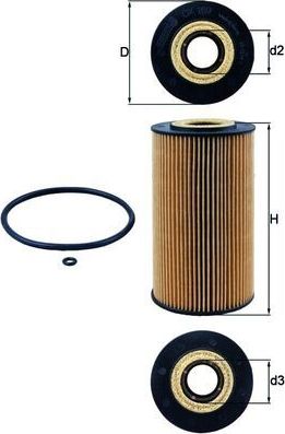 Масляный фильтр Mahle. Артикул OX 169D