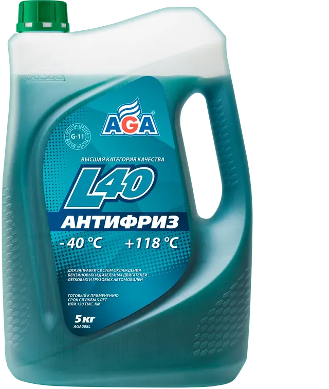 Тосол L40  сине-зеленый  5 л (AGA). Артикул aga008l