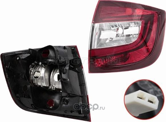 Фонарь задний SKODA RAPID 17-20 RH LED (SAT). Артикул ST6651927RLD