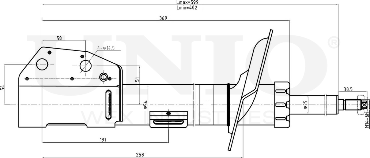 Амортизатор подвески (Unio). Артикул SAB-10220