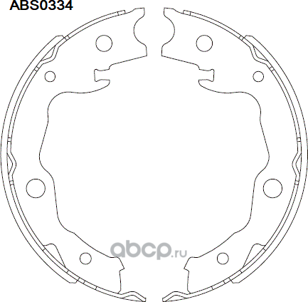 Колодки  торм. барабан (Allied Nippon). Артикул ABS0334