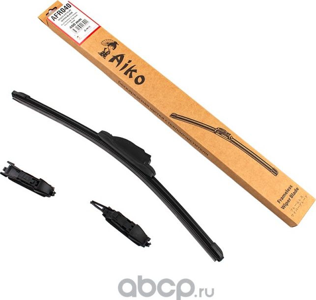 Щётка стеклоочистителя 400 мм (бескаркасная) (Aiko). Артикул AFR040