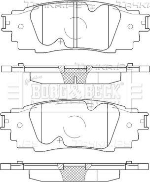 Тормозные колодки Borg & Beck. Артикул BBP2575