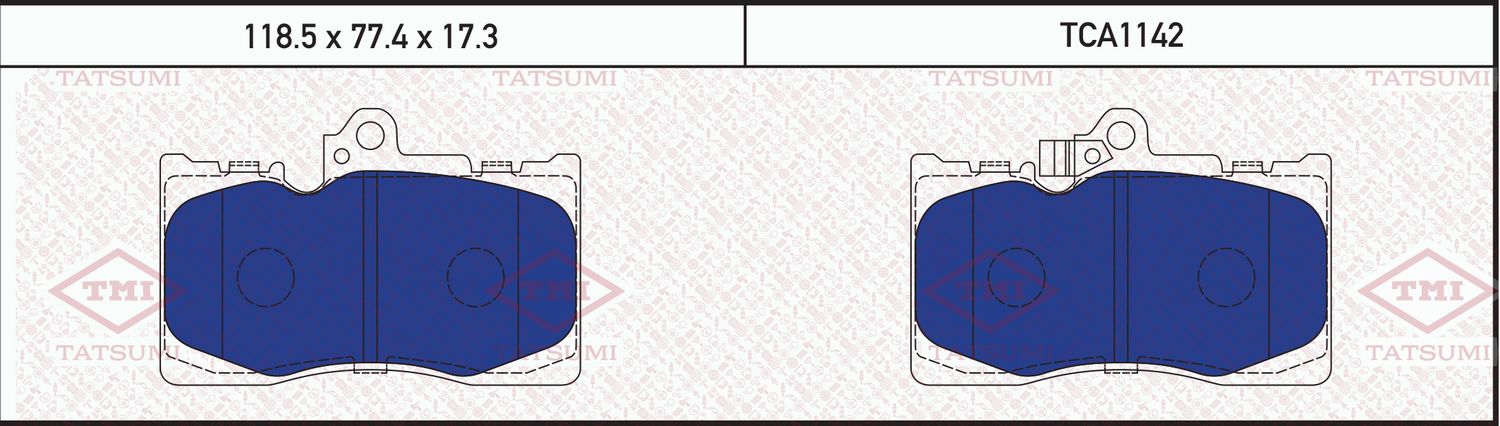 Колодки тормозные LEXUS GS 05- перед. (Tatsumi). Артикул TCA1142