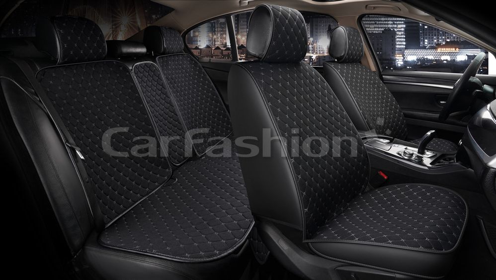 Накидки универсальные CarFashion Winner для авто, цвет Черный/Черный/Серый. Артикул 22649