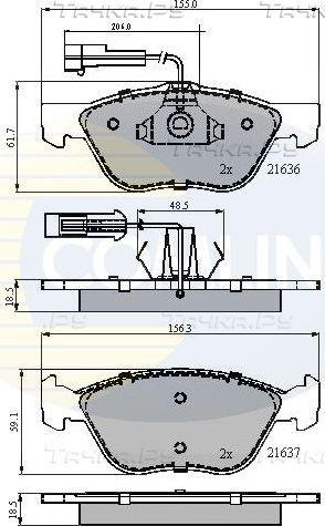 Тормозные колодки Comline Comline. Артикул CBP1897