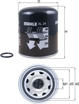Патрон осушителя воздуха пневмосистемы Mahle. Артикул AL 24