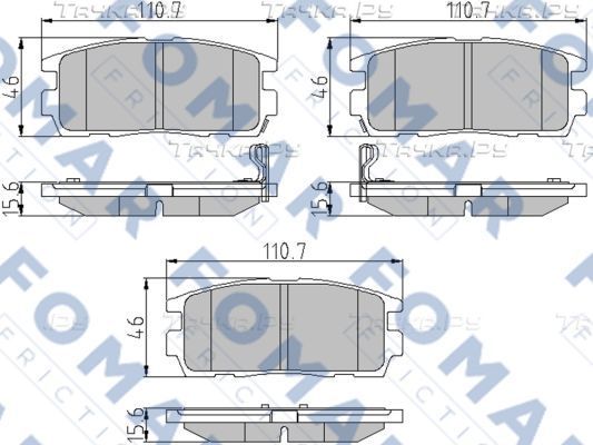 Тормозные колодки Fomar. Артикул FO 930981