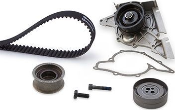 Помпа (водяной насос) с комплектом ремня ГРМ Gates PowerGrip® для Audi A4 I (B5) 1995-1998. Артикул KP25344XS