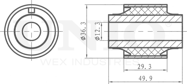 Сайлентблок поворотного кулака (Unio). Артикул RMP-20612