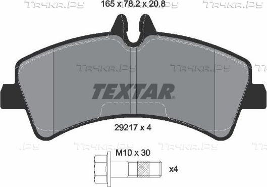 Тормозные колодки Textar Q+. Артикул 2921702