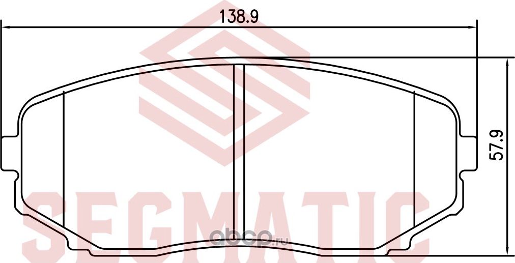 Колодка торм диск пер (Segmatic). Артикул SGBP2671