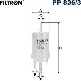 Топливный фильтр Filtron. Артикул PP 836/3