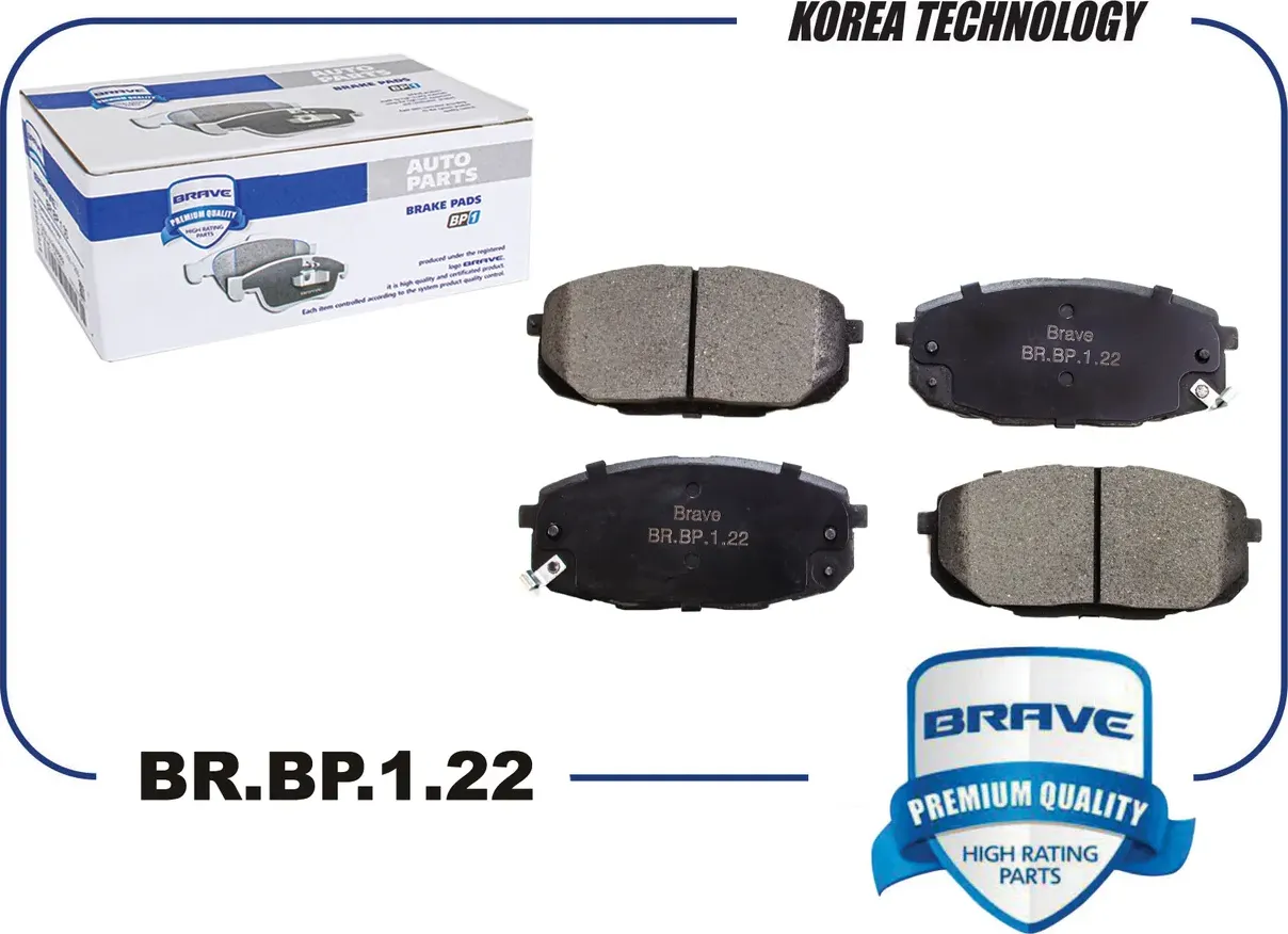 Колодка тормозная передняя (Brave) Brave. Артикул BR.BP.1.22