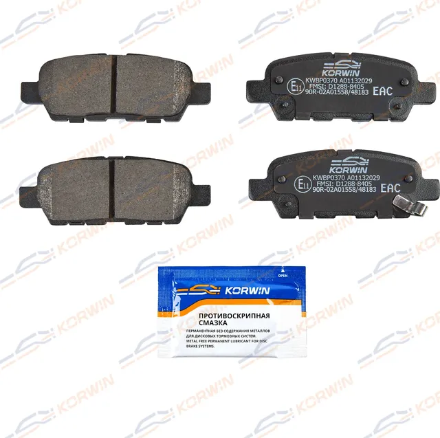 Колодки тормозные зад. Nissan Juke 10-/Qashqai 07-/X-Trail (T30/T31) 01-/Renault (Korwin) Korwin. Артикул KWBP0370