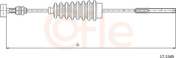 Трос ручника (тросик ручного тормоза) Cofle. Артикул 92.17.1549