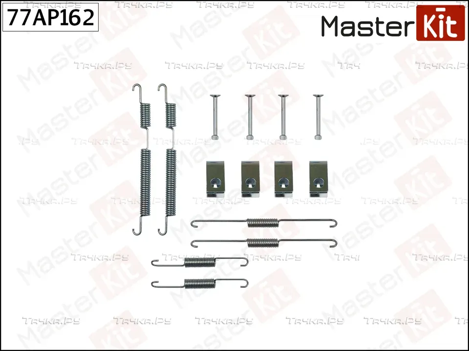 77AP162 Комплект установочный барабанных колодок Hyundai SONATA V (NF) 2004 - 2012 (Master KIT). Артикул 77ap162