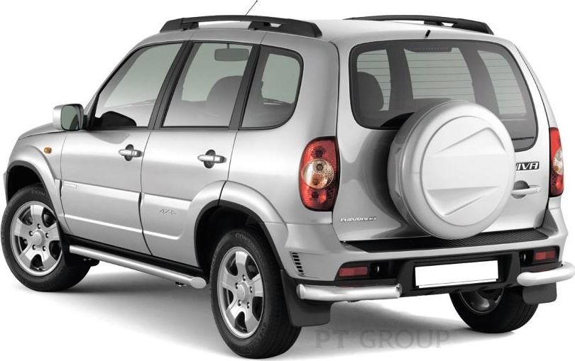 Защита PT Group заднего бампера угловая d63 для Lada Niva 2020-2026. Артикул LNT-21-220104.00