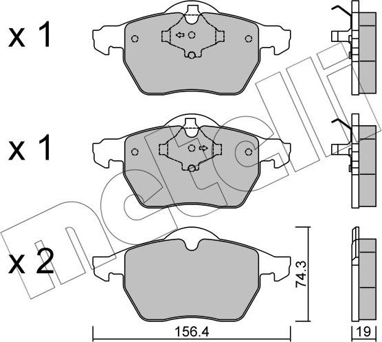 Тормозные колодки Metelli. Артикул 22-0314-1