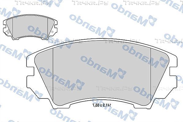 Тормозные колодки Mando передние для Opel Astra J 2009-2017. Артикул MBF015254