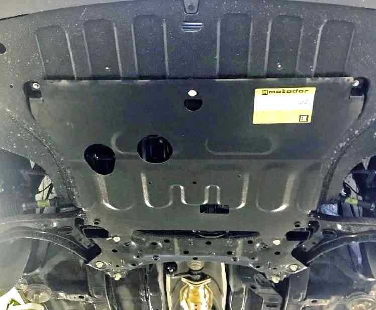 Защита усиленная Мотодор для картера, КПП Hyundai Solaris II 2017-2026. Артикул 70912