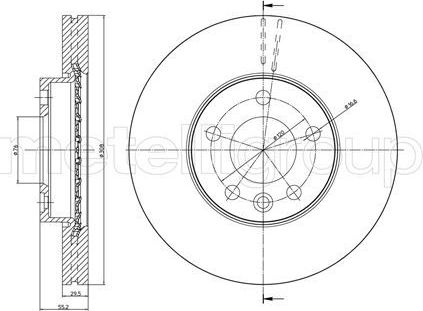 Тормозной диск Trusting передний для Volkswagen Touareg I 2002-2010. Артикул DF979