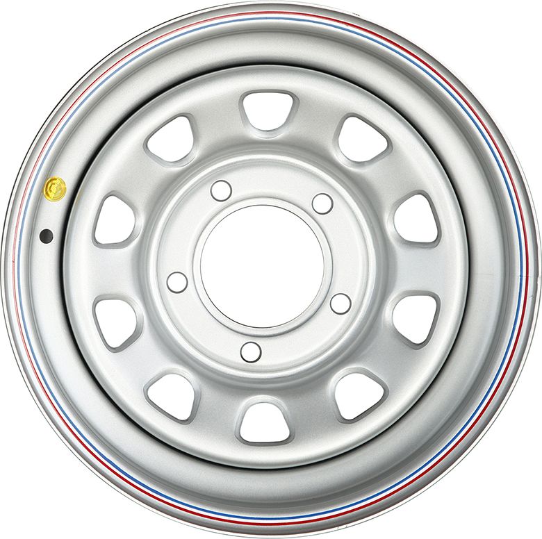 Колёсный диск OFF-ROAD Wheels усиленный стальной серебристый 5x139,7 7xR15 d106.5 ET+25 для ВАЗ 2121, 4х4 1977-2026. Артикул 1570-539985S+25A07
