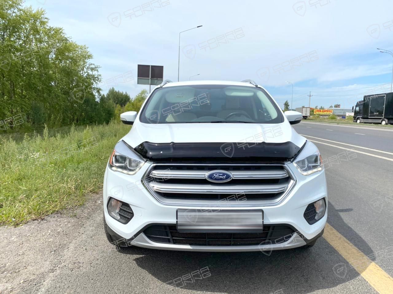 Дефлектор Cobra Tuning для капота Ford Kuga II 2016-2019. Артикул DK066